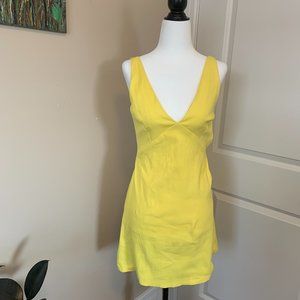 NWT Bardot Yellow Mini Dress, Size XS